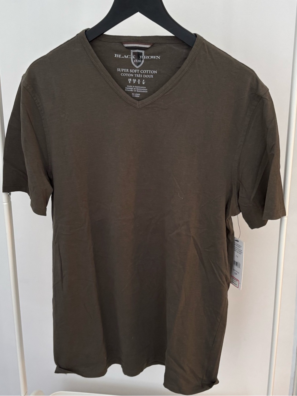 Black Brown 1826 | Olive-Brown V-Neck Short Sleeve Tee